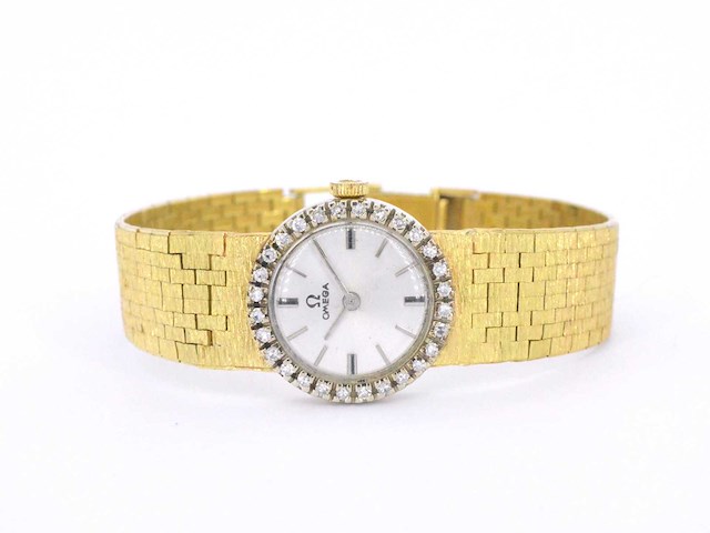 Omega horloge met diamanten - afbeelding 4 van  9