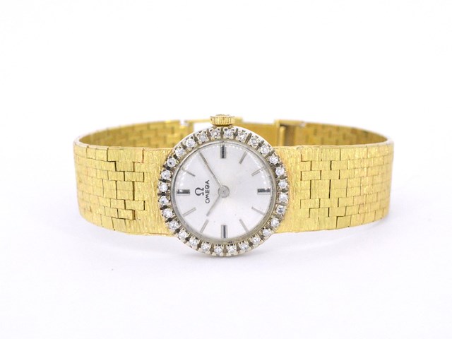 Omega horloge met diamanten - afbeelding 3 van  9