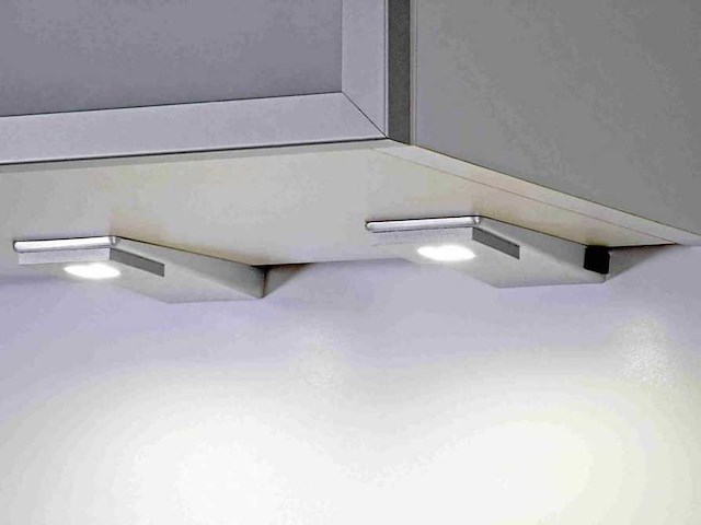 Omega quadrat onderbouw keukenverlichting led rvs dimbaar (3x) - afbeelding 1 van  6