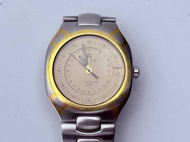 Omega seamaster polaris gmt 18kt goud horloge - inclusief doos - afbeelding 10 van  13