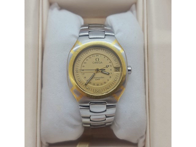 Omega seamaster polaris gmt goldplated horloge - afbeelding 2 van  9