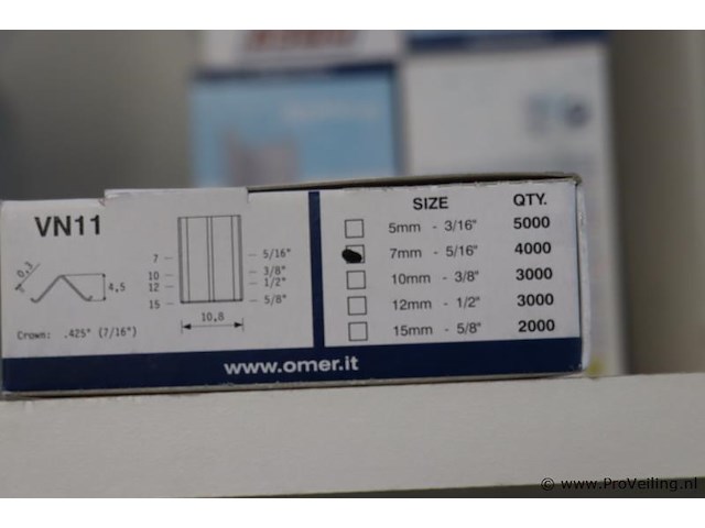 Omer v-nagels vn11 - 7mm - 13 dozen á 4000 stuks - afbeelding 3 van  3