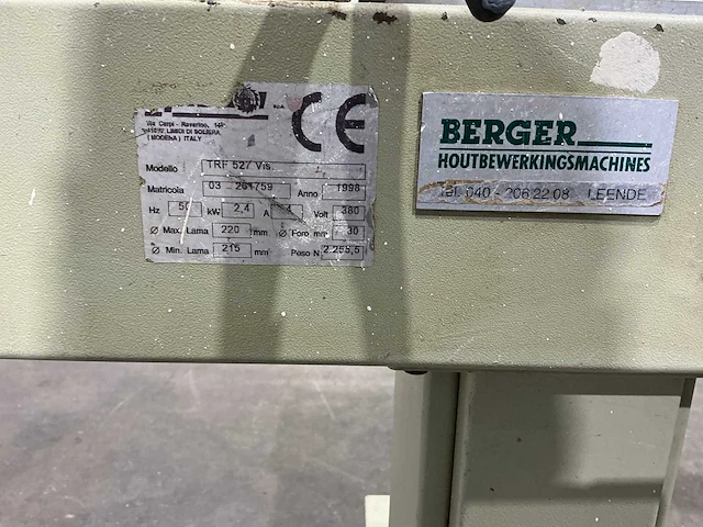 Omga - 1998 - trf 527 v - radiaalafkortzaagmachine - afbeelding 19 van  25
