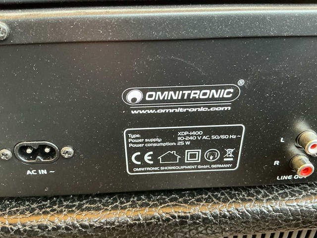 Omnitronic/phonic professioneel cd/usb speler/ powepod mixer - afbeelding 5 van  8