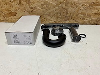 Omp buissifon 1.1/4" messing matzwart incl. muurbuis en rozet 75mm (5x) - afbeelding 2 van  5