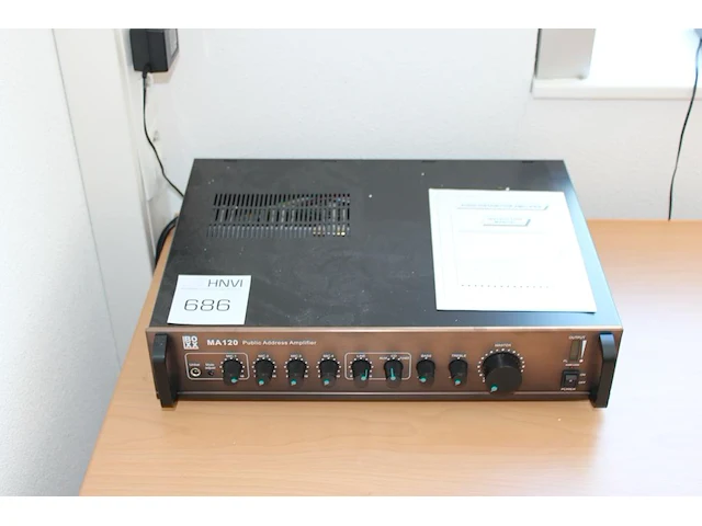 Omroep en mengversterker public adress amplifier boxx ma120 - afbeelding 1 van  2