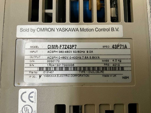 Omron cimr-f7z43p7 frequentieregelaar - afbeelding 4 van  4