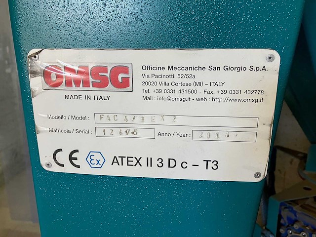 Omsg - 2018 - fac 4/3ex2 - filterextractiesysteem - afbeelding 8 van  11