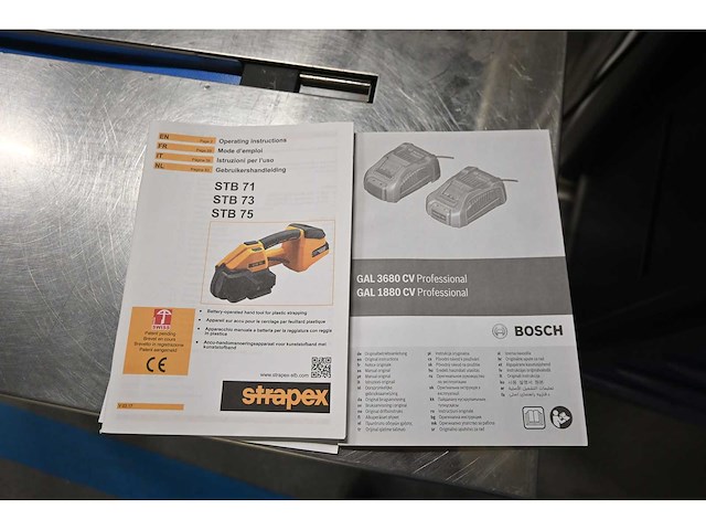 Omsnoeringsapparaat met strapex stb 73 accu sluitmachine - afbeelding 3 van  12