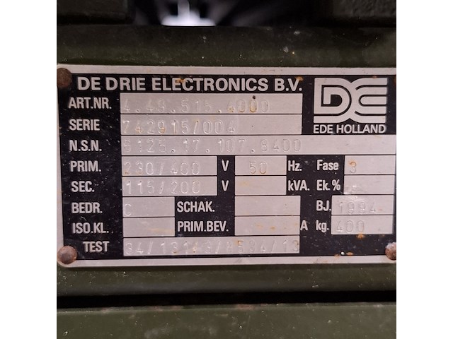 Omvormer, de drie electronics, 50/400-15 - afbeelding 7 van  9