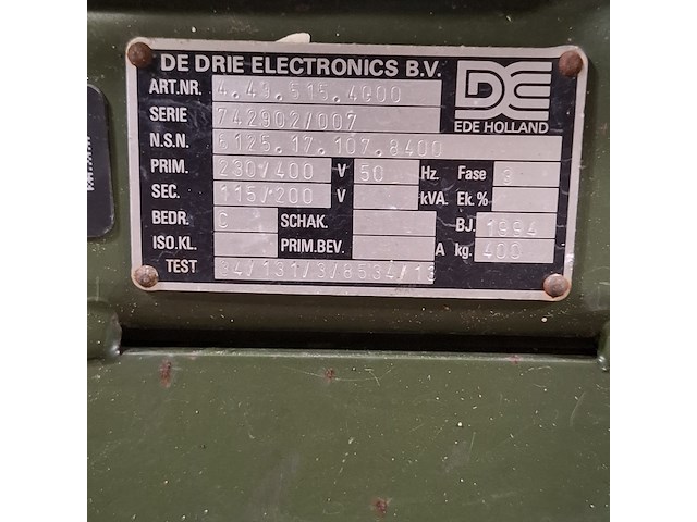 Omvormer, de drie electronics, 50/400-15 - afbeelding 7 van  9