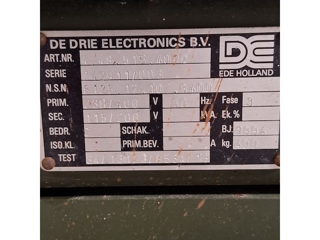 Omvormer, de drie electronics, 50/400-15 - afbeelding 7 van  9
