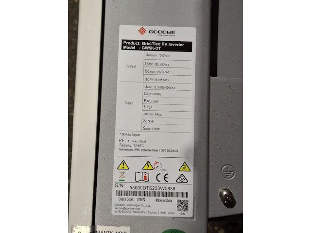 Omvormer goodwe, ew5k-dt - afbeelding 4 van  4