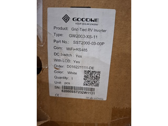 Omvormer goodwe, gw2000-xs-11 - afbeelding 3 van  3