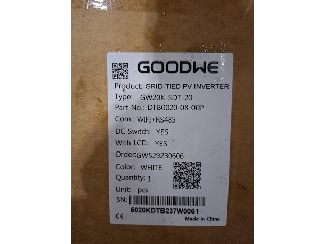 Omvormer goodwe, gw20k-sdt-20 - afbeelding 3 van  3