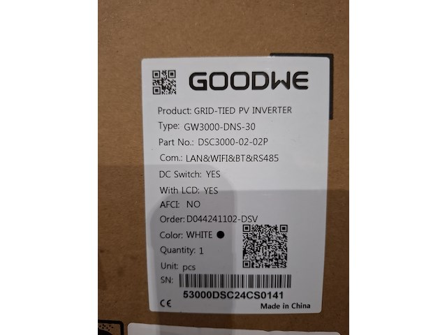 Omvormer goodwe, gw3000-dns-30 - afbeelding 2 van  5