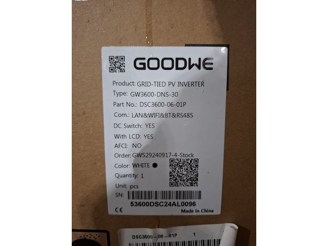 Omvormer goodwe, gw3600-dns-30 - afbeelding 3 van  3