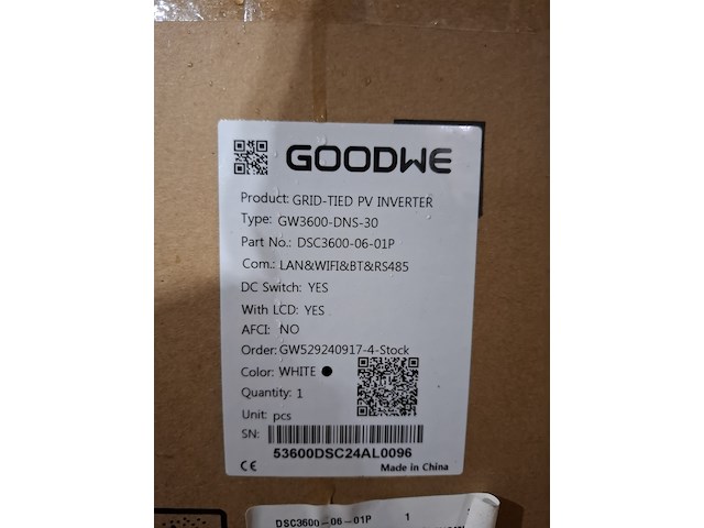 Omvormer goodwe, gw3600-dns-30 - afbeelding 3 van  3