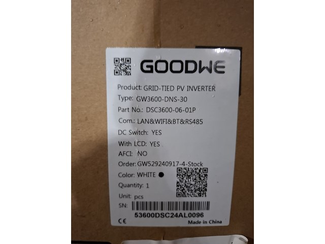 Omvormer goodwe, gw3600-dns-30 - afbeelding 3 van  3