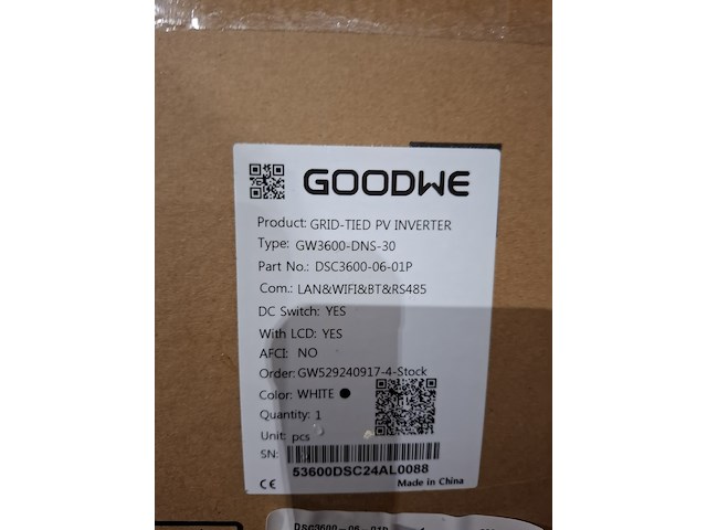 Omvormer goodwe, gw3600-dns-30 - afbeelding 3 van  3