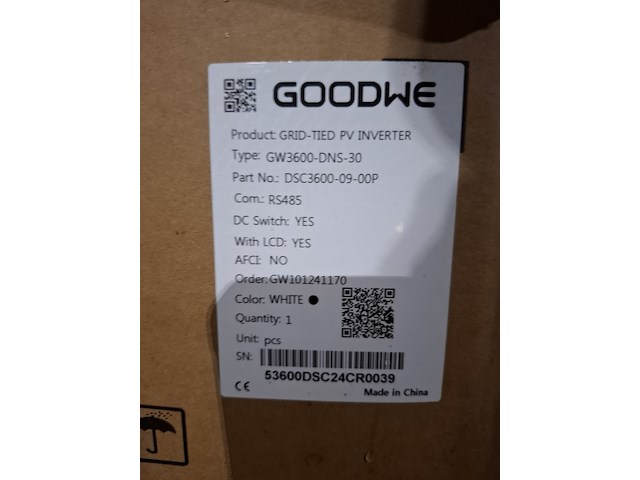 Omvormer goodwe, gw3600-dns-30 - afbeelding 3 van  3