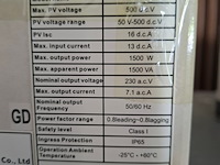 Omvormer growatt, mic 1500tl-x - afbeelding 4 van  4