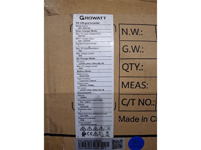 Omvormer growatt, spf 3500 es - afbeelding 2 van  4