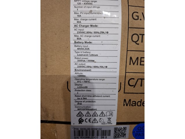 Omvormer growatt, spf 3500 es - afbeelding 4 van  4