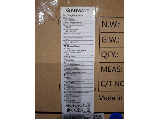 Omvormer growatt, spf 3500 es - afbeelding 3 van  3