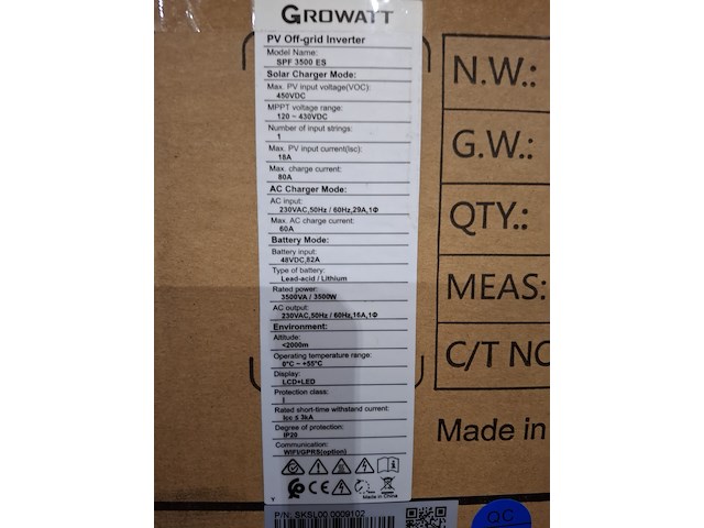 Omvormer growatt, spf 3500 es - afbeelding 2 van  2