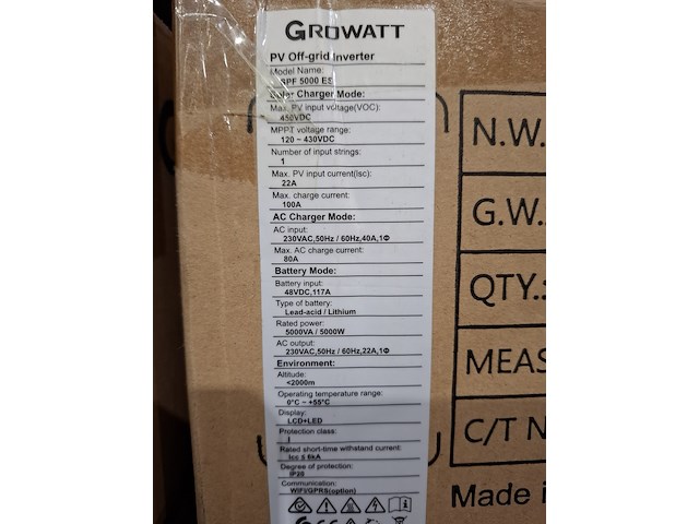 Omvormer growatt, spf 5000 es - afbeelding 2 van  2