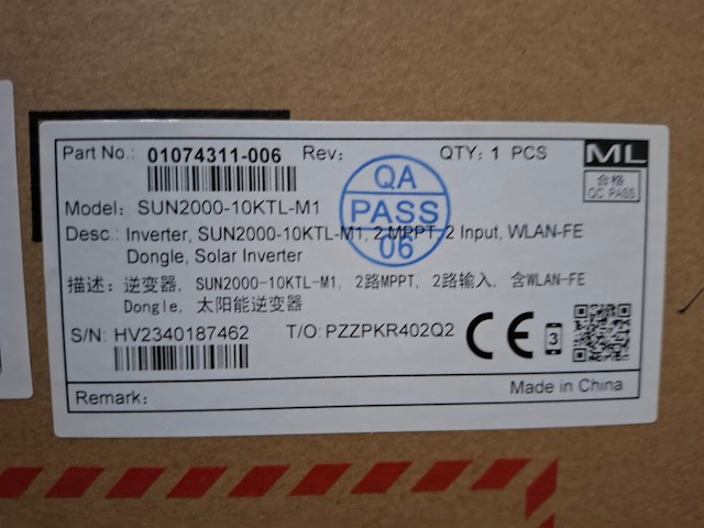 Omvormer huawei, sun2000-10ktl-m1 - afbeelding 4 van  4