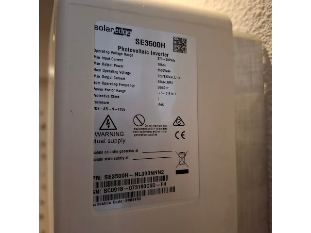 Omvormer met zonnepaneel solaredge, se3500h - afbeelding 5 van  7