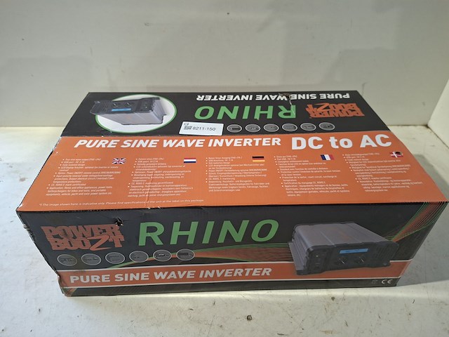 Omvormer, rhino, power boozt pb-2500-12 - afbeelding 1 van  5