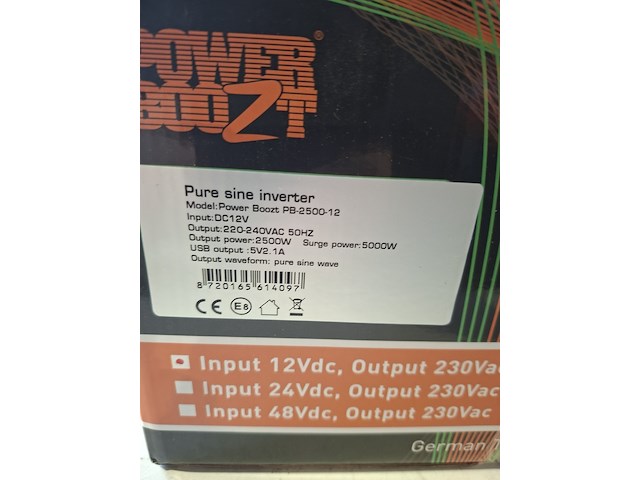 Omvormer, rhino, power boozt pb-2500-12 - afbeelding 4 van  5
