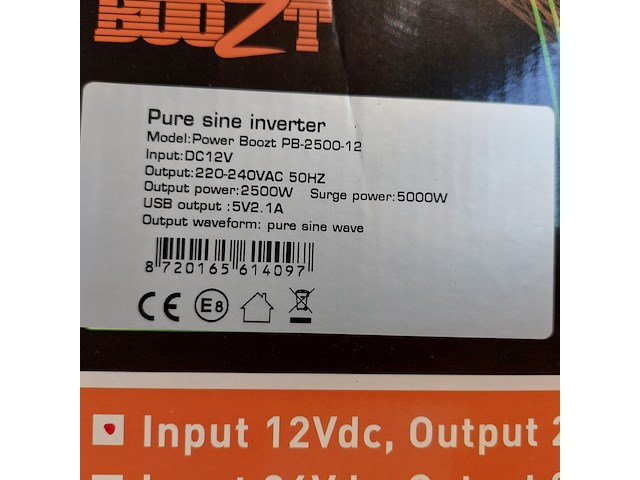 Omvormer rhino, power boozt pb-2500-12 - afbeelding 7 van  8