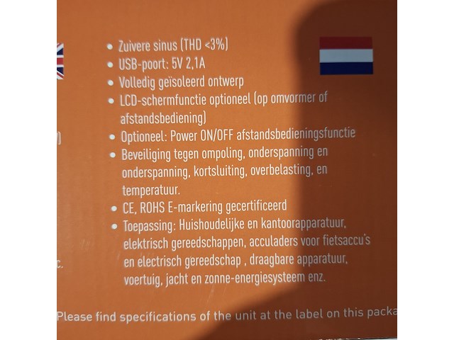 Omvormer, rhino, power boozt pb-2500-12 - afbeelding 4 van  5