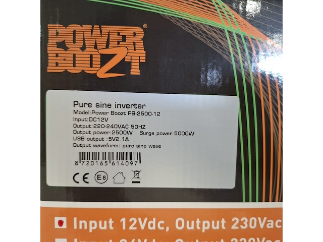 Omvormer, rhino, power boozt pb-2500-12 - afbeelding 5 van  5