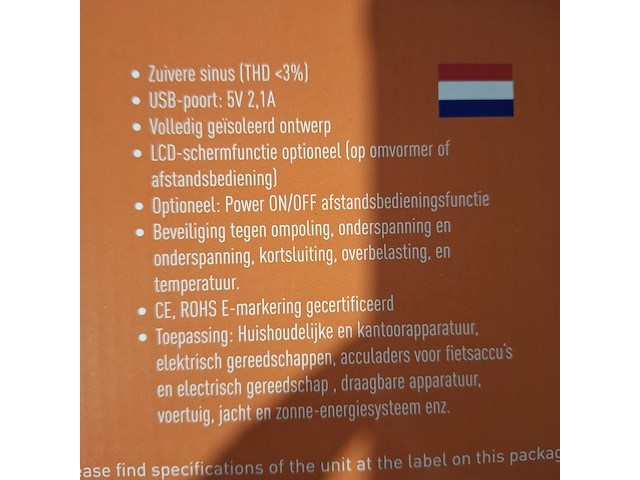 Omvormer, rhino, power boozt pb-2500-12 - afbeelding 4 van  5