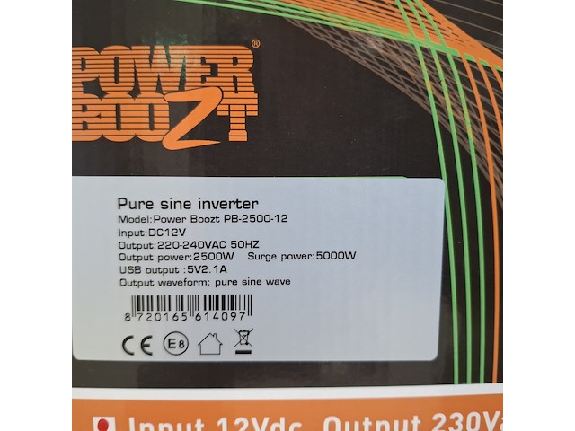 Omvormer, rhino, power boozt pb-2500-12 - afbeelding 5 van  5