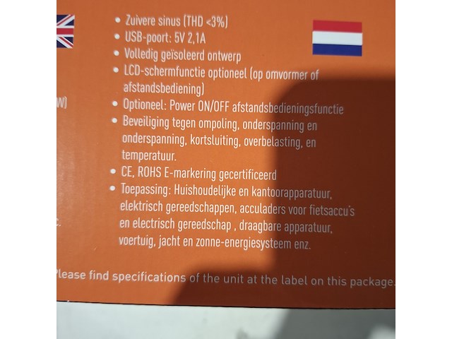 Omvormer, rhino, power boozt pb-2500-12 - afbeelding 4 van  5
