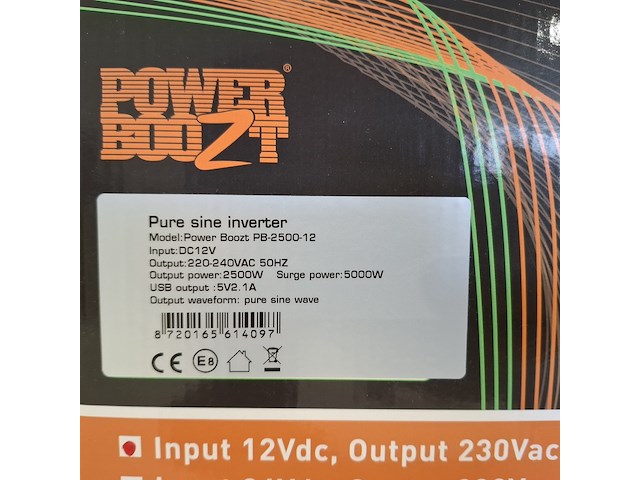 Omvormer, rhino, power boozt pb-2500-12 - afbeelding 5 van  5
