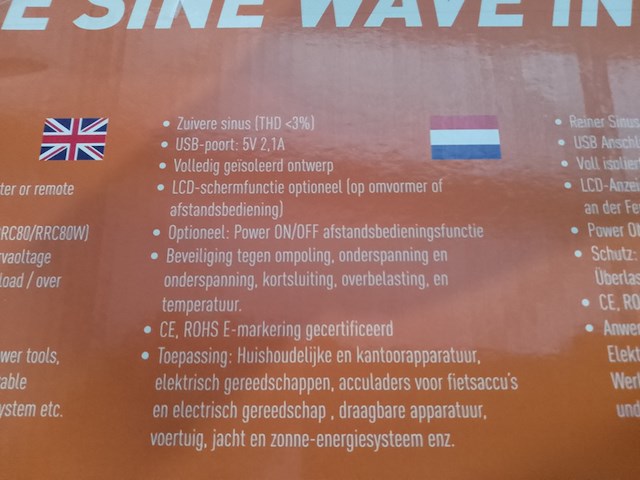 Omvormer, rhino, power boozt pb-2500-12 - afbeelding 2 van  5