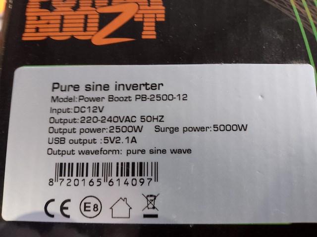 Omvormer, rhino, power boozt pb-2500-12 - afbeelding 5 van  5