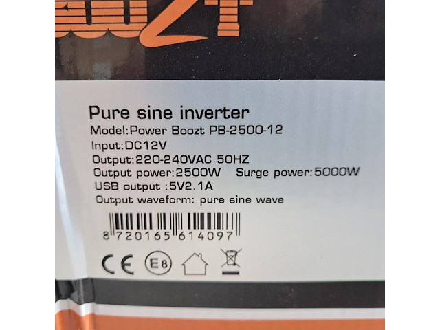 Omvormer, rhino, powerboozt pb-2500-12 - afbeelding 3 van  6