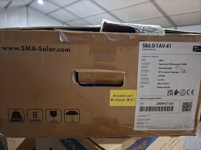 Omvormer sma , sunny boy 6.0 sb6.0-1av-41 - afbeelding 5 van  5