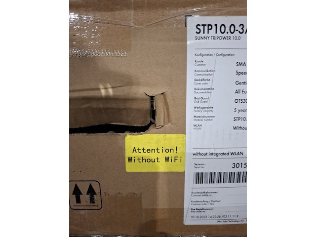 Omvormer sma , sunny tripower 10.0, ral 5010 - afbeelding 3 van  4