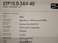 Omvormer sma , sunny tripower 10.0, ral 5010 - afbeelding 4 van  4