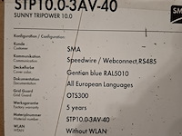 Omvormer sma , sunny tripower 10.0, ral 5010 - afbeelding 3 van  3