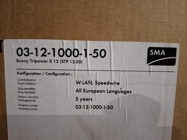Omvormer sma , sunny tripower x 12 (stp 12-50) - afbeelding 4 van  4